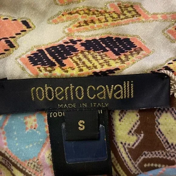 NWT Roberto Cavalli 100% silk blouse, S - Picture 13 of 14